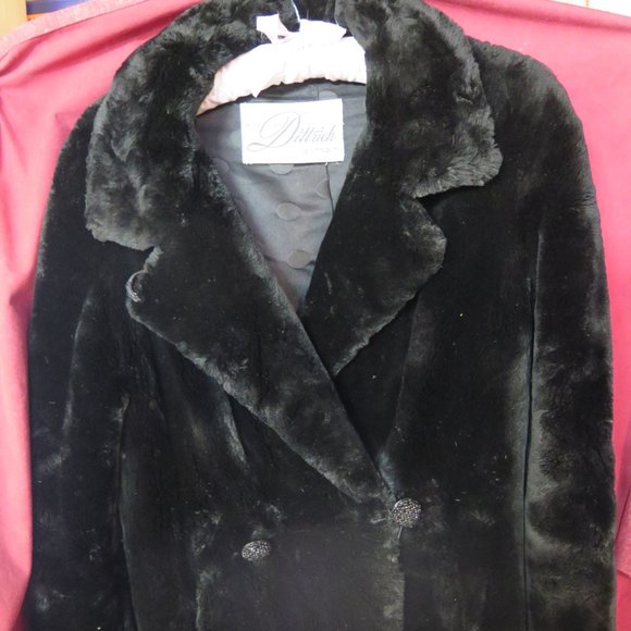 Authentic Sheared Black Beaver Fur Jacket Headband Belt - Picture 3 of 13